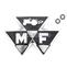 Emblème frontal triangle MASSEY-FERGUSON 35, 37, 42, 835