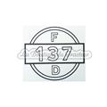 Autocollant IHC Farmall F137D (unité)