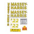 Jeu d´autocollants MASSEY-HARRIS 22