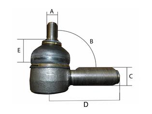 Rotule de bielette de direction Massey Ferguson gauche/droite (OEM : 1824403M91)