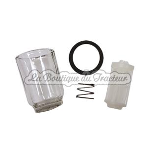 Kit bol verre et préfiltre avec ressort et joint pompe alimentation Fiat/Bosch
