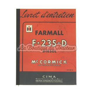 Livret d´entretien FARMALL F235D