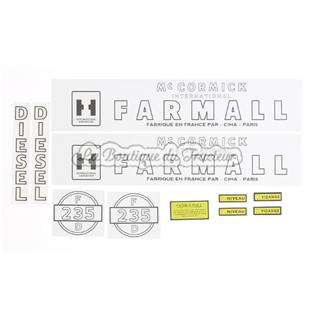 Jeu d´autocollants McCormick Farmall F235D (11 pièces)