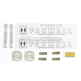 Jeu d´autocollants McCormick Farmall Super FCD (11 pièces)