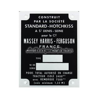 Plaque d´identification Massey Ferguson