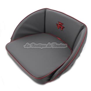 Housse de siège Massey Ferguson brodée grise avec un liseré rouge