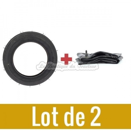 Kit pneus avant et chambres à air 4.00 x 15 (la paire)