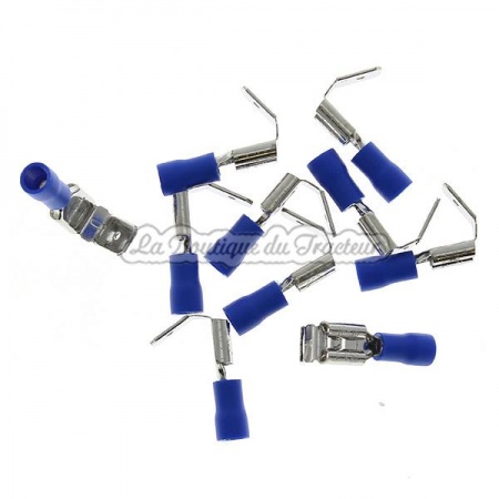 10 terminals double plates M/F blue