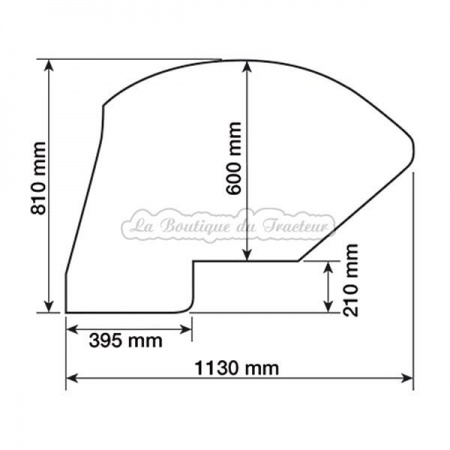 Aile droite seule Fordson Dexta, Super Dexta (OEM : 957E16313D)