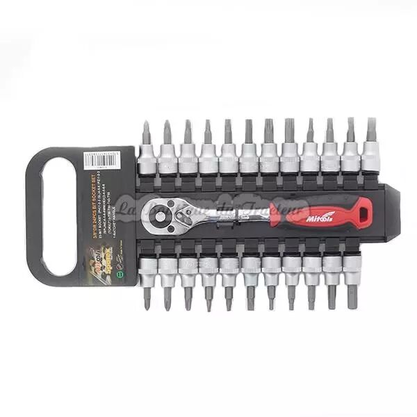 Assortiment d�embouts 3/8\  et cliquet