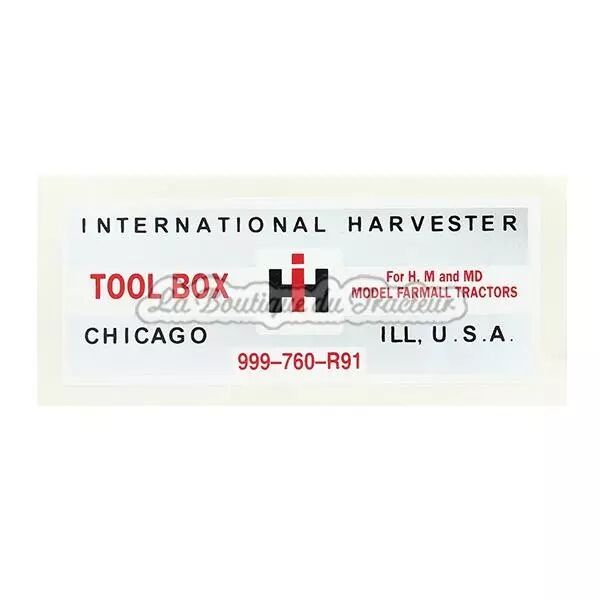 Autocollant de caisse � outils IHC