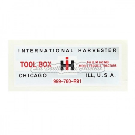 Autocollant de caisse à outils IHC