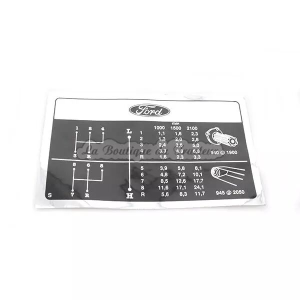 Autocollant de changement boite de vitesse Ford S�rie 1000