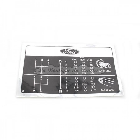 Autocollant de changement boite de vitesse Ford Série 1000