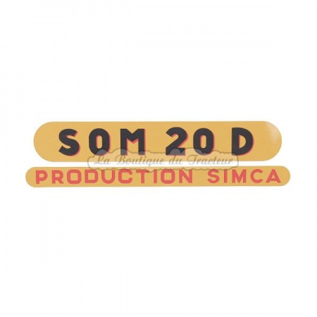 Autocollant latéral SOM20D (unité)