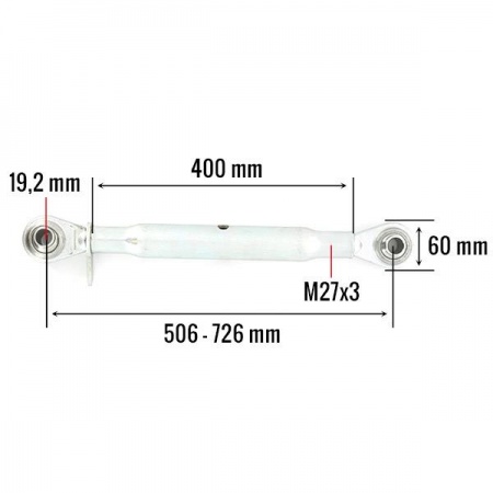 Barre de poussée catégorie 1/1, longueur : 506 mm