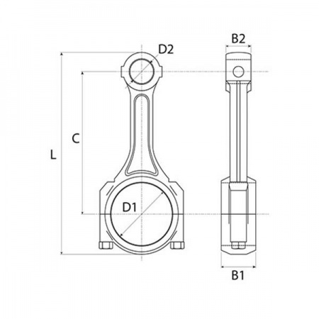 Bielle moteurs Perkins A3.152, A3.144 (OEM: ZZ90011)