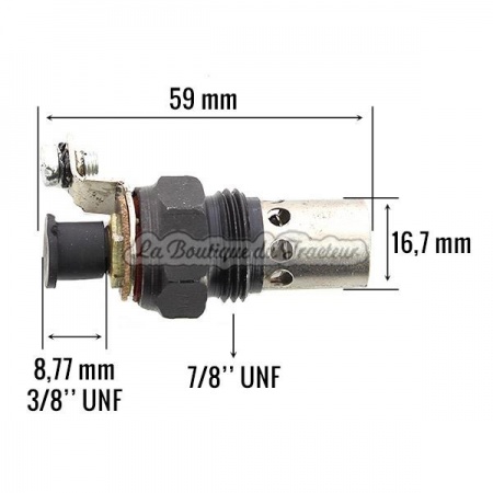 Bougie de préchauffage à vis Massey Ferguson, Renault, Landini (OEM : 893501M1)