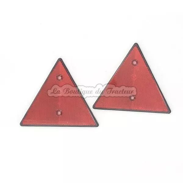 BOX 2 CATADIOPTRES TRIANGULAIRES ROUGES