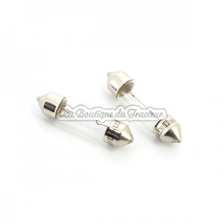Box of 2 tubular lamps 12V. 5W