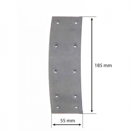 Brake linings (set of 4) with rivets RENAULT D22, N70, N71, N72