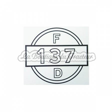 Calcomania IHC Farmall F137D (unidad)