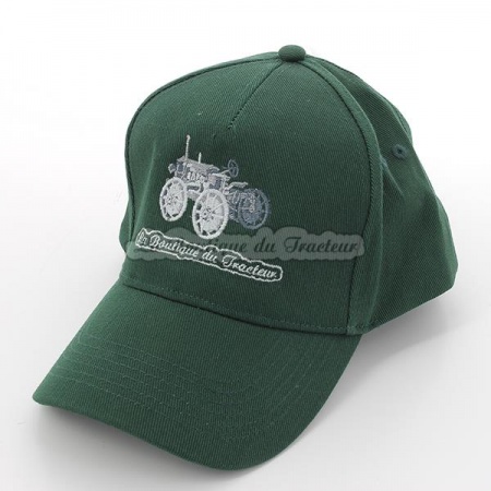 Casquette verte brodée La Boutique du Tracteur