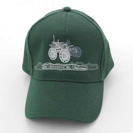 Casquette verte brodée La Boutique du Tracteur