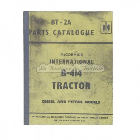 Catalogue de pièces de rechange IHC B414 (version anglaise)
