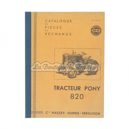 Catalogue de pièces de rechange Massey Harris PONY 820