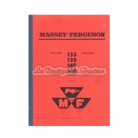 Catalogue de pièces MF133, 135