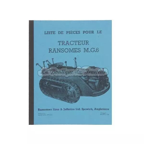 Catalogue de pi�ces RANSOMES MG6