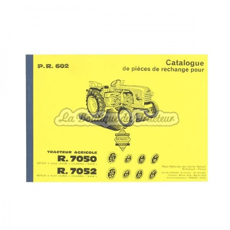 Catalogue de pièces Renault R7050-R7052