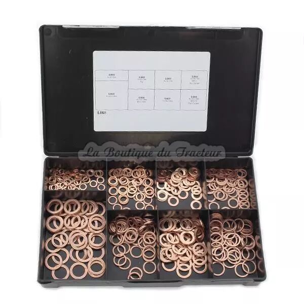 Coffret de joints cuivre m�trique 400 pi�ces