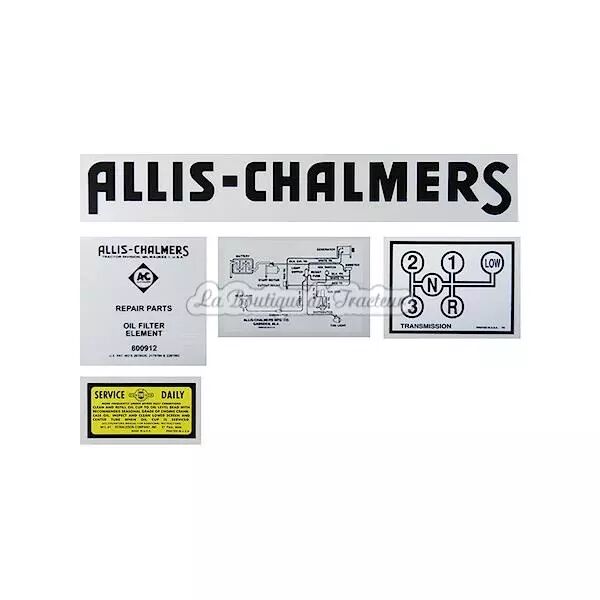 decal set ALLIS-CHALMERS TYPE G