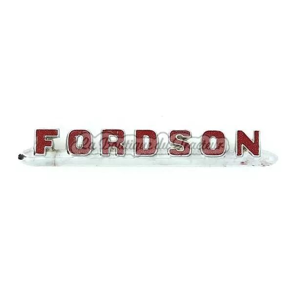 Embl�me lat�ral m�tal FORDSON fond rouge