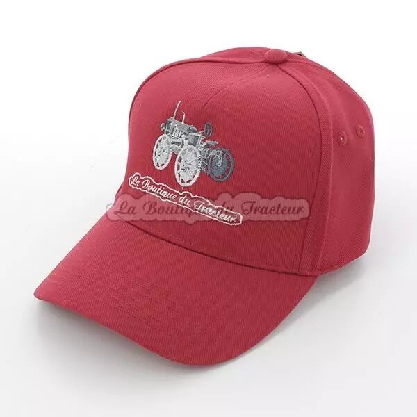 Embroidered red cap La boutique du Tracteur