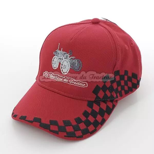 Embroidered red cap La Boutique du Tracteur special edition.