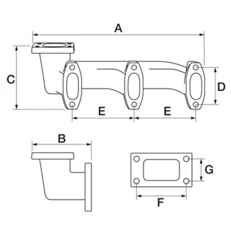 Exhaust manifold Renault 3 cylinders (OEM: 7701011738)