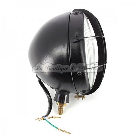 Faro delantero metalico con reja y bombillas