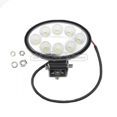 Faro delantero metalico con reja y bombillas