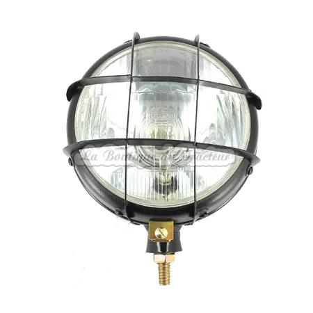 Faro delantero metalico con reja y bombillas