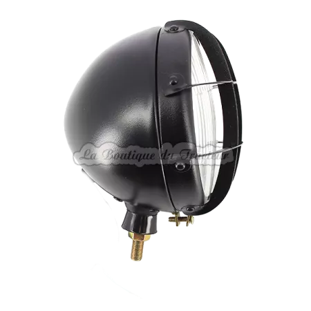 Faro delantero metalico con reja y bombillas