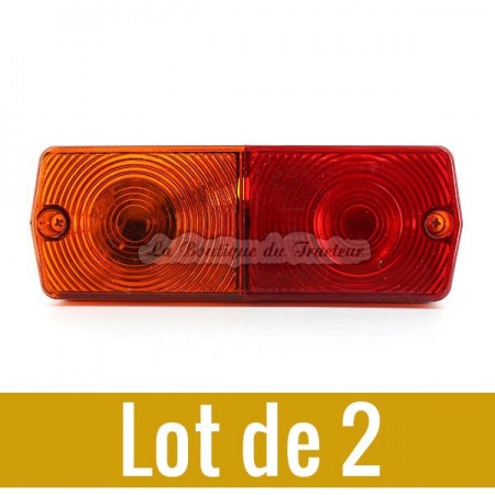 Feux arrières droit / gauche fond plat 3 fonctions (la paire)