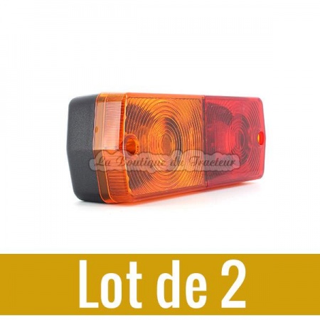 Feux arrières droit / gauche fond plat 3 fonctions (la paire)