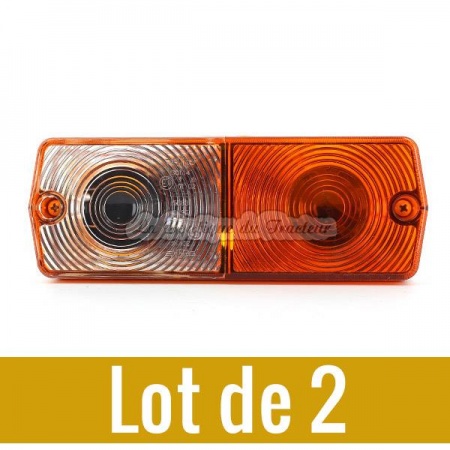 Feux avant droit/gauche fond plat 2 fonctions (la paire)