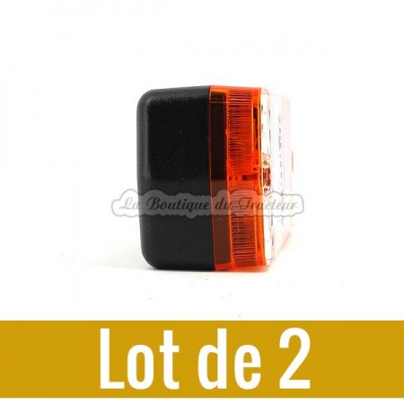 Feux avant droit/gauche fond plat 2 fonctions (la paire)
