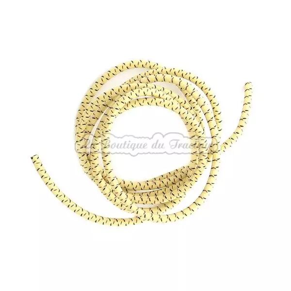 Fil de bougie tress� jaune (le m�tre)
