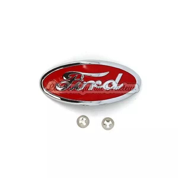 FORD 8N hood emblem red background