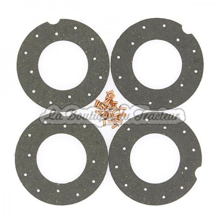Garnitures de frein - jeu de 4 (avec rivets) MAJOR 165 mm